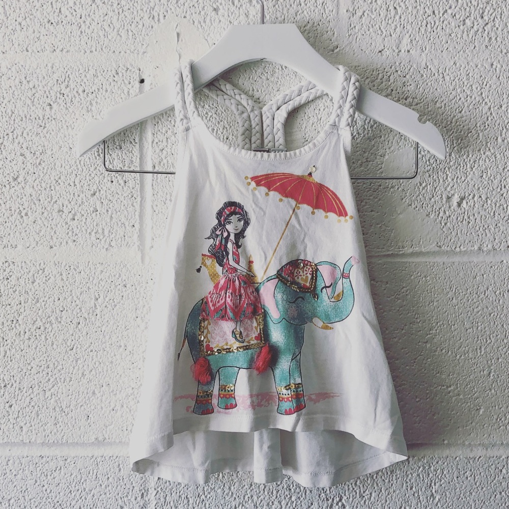 Jillians Closet graphic tank top sz: 4